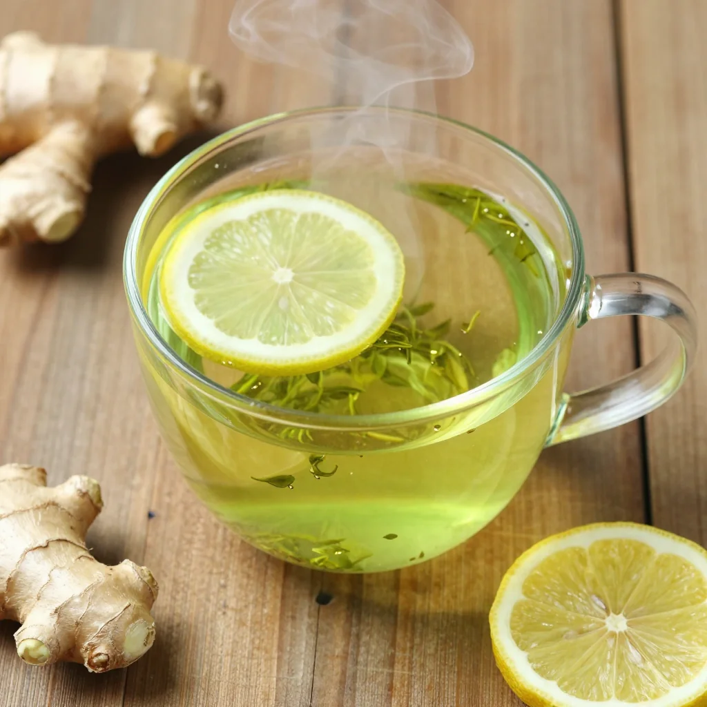 New Year's Day Detox Green Tea and Ginger