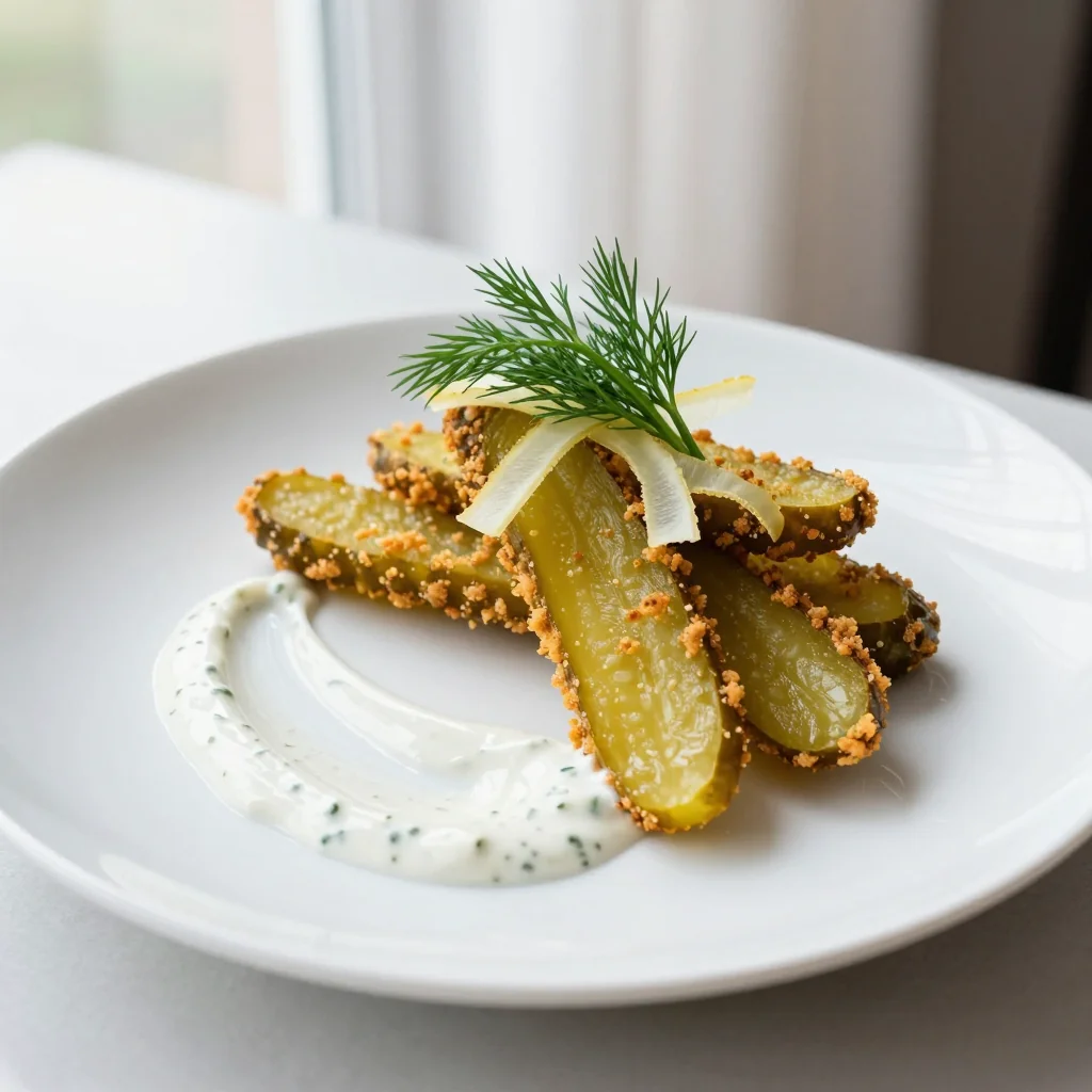Crispy Fried Pickles with Ranch Dip