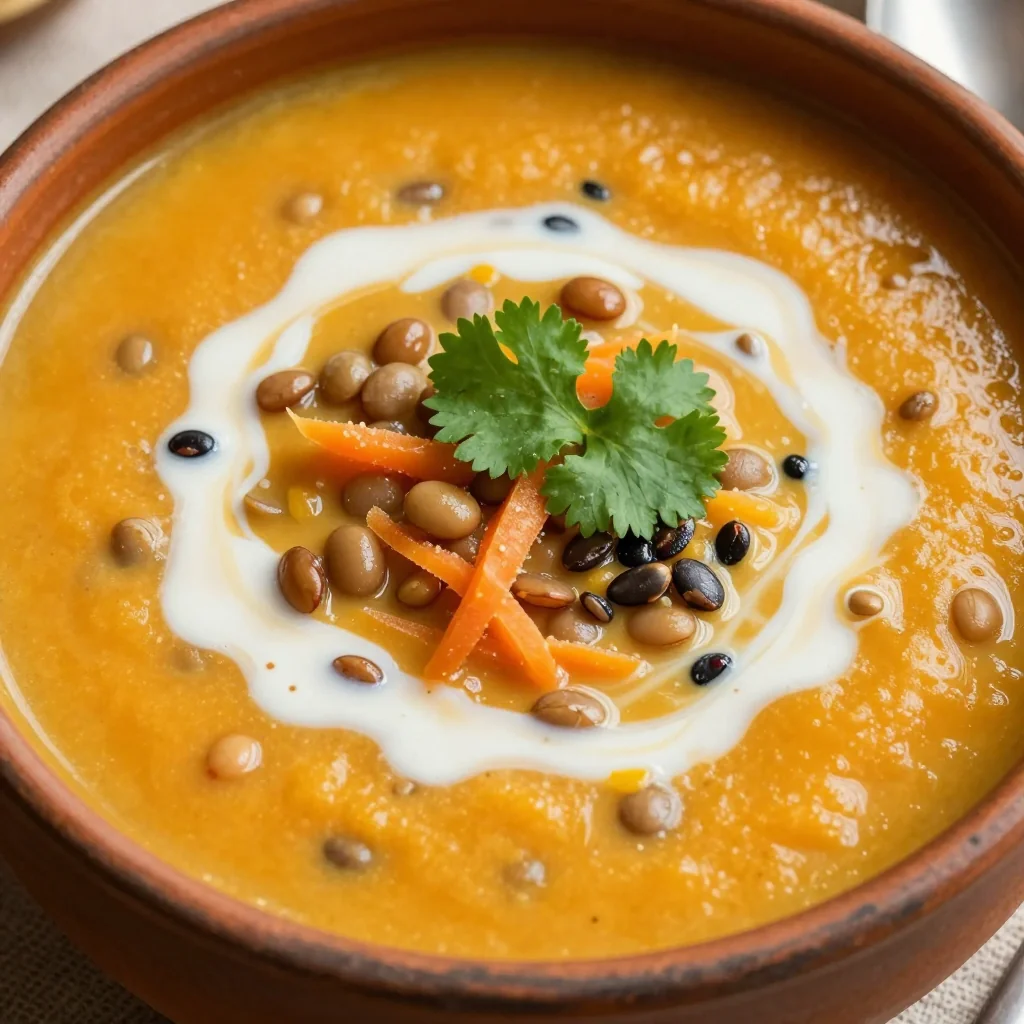 Pantry Clearing Curried Carrot and Lentil Soup