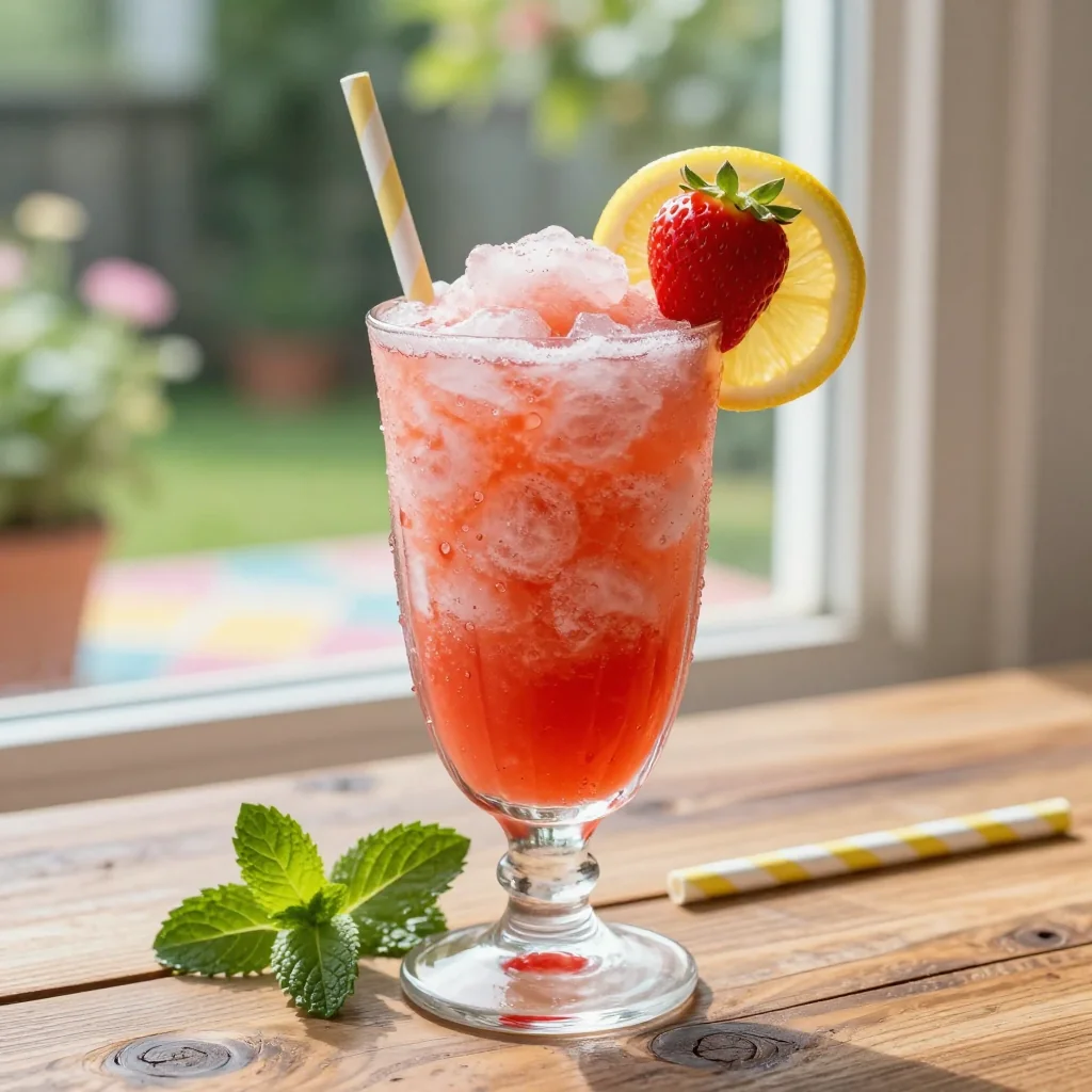 Strawberry Lemonade Frozen Drink