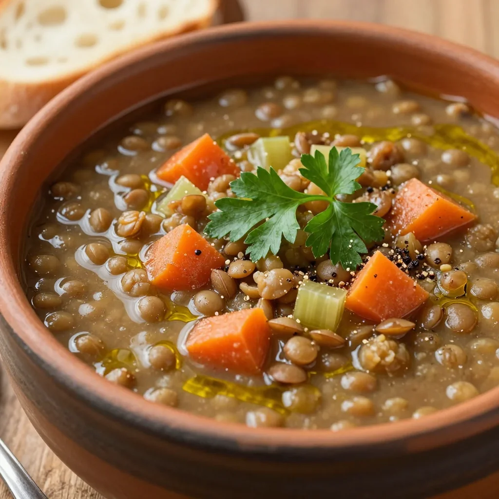 Budget Lentil Soup for January Pantry Clean Out