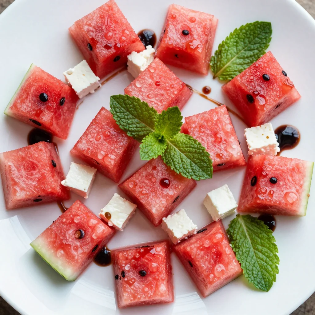 New Year's Day Watermelon and Feta Salad for Fresh Start