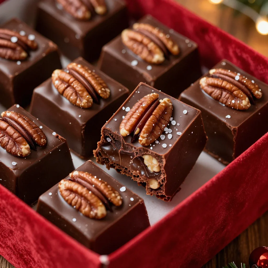 Rich Chocolate Fudge for a Holiday Gift Box