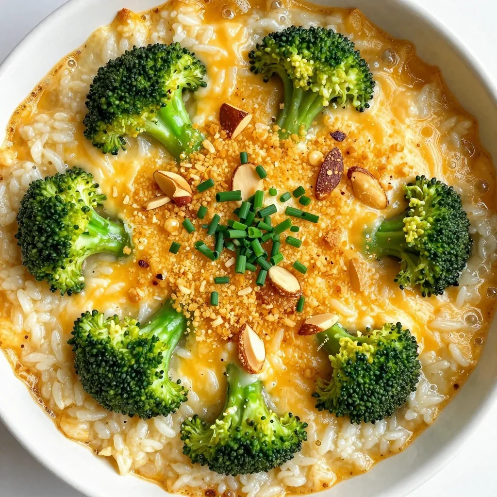 Cheesy Broccoli And Rice Casserole With Crunchy Topping Lunch