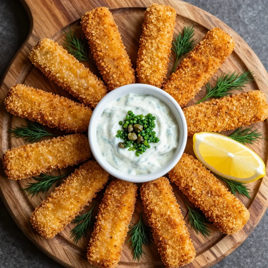 Kid-Friendly Fish Sticks with Homemade Tartar