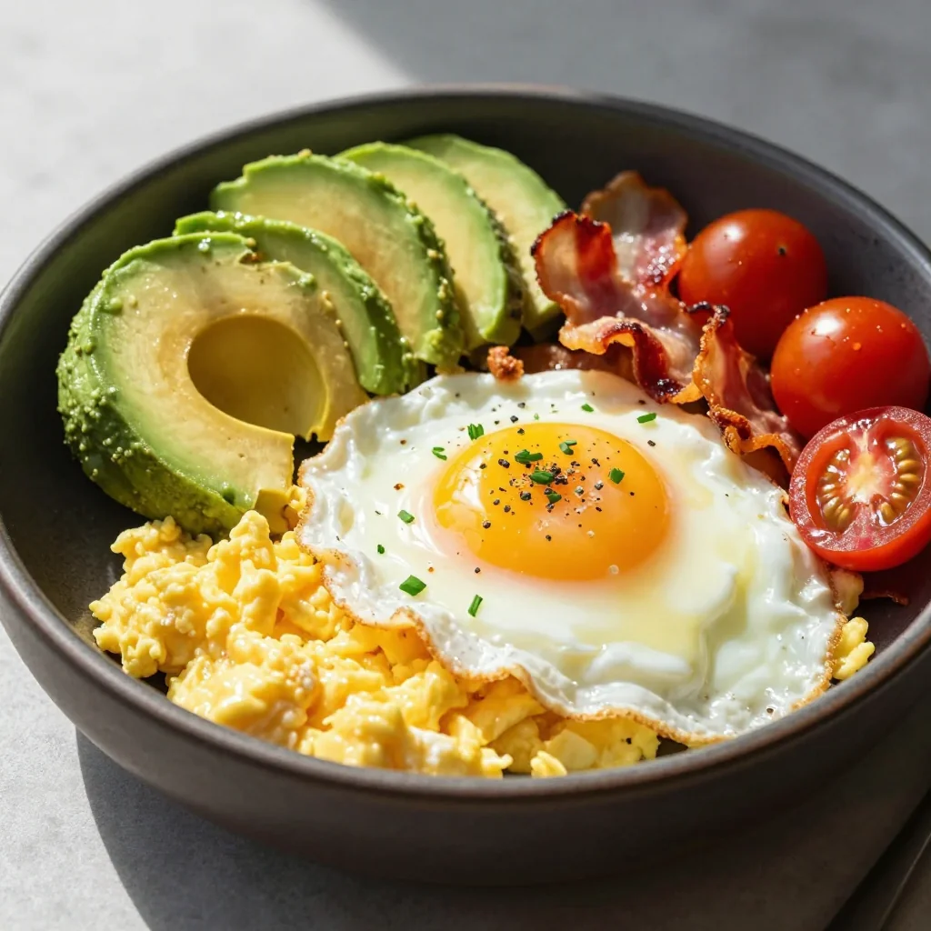 Meal Prep Avocado and Egg Breakfast Bowl
