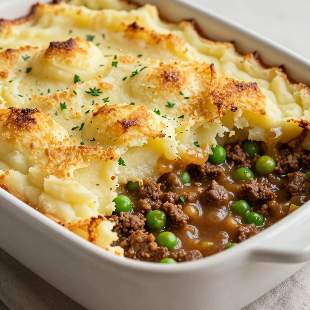 Budget-Friendly Shepherds Pie with Ground Beef and Peas
