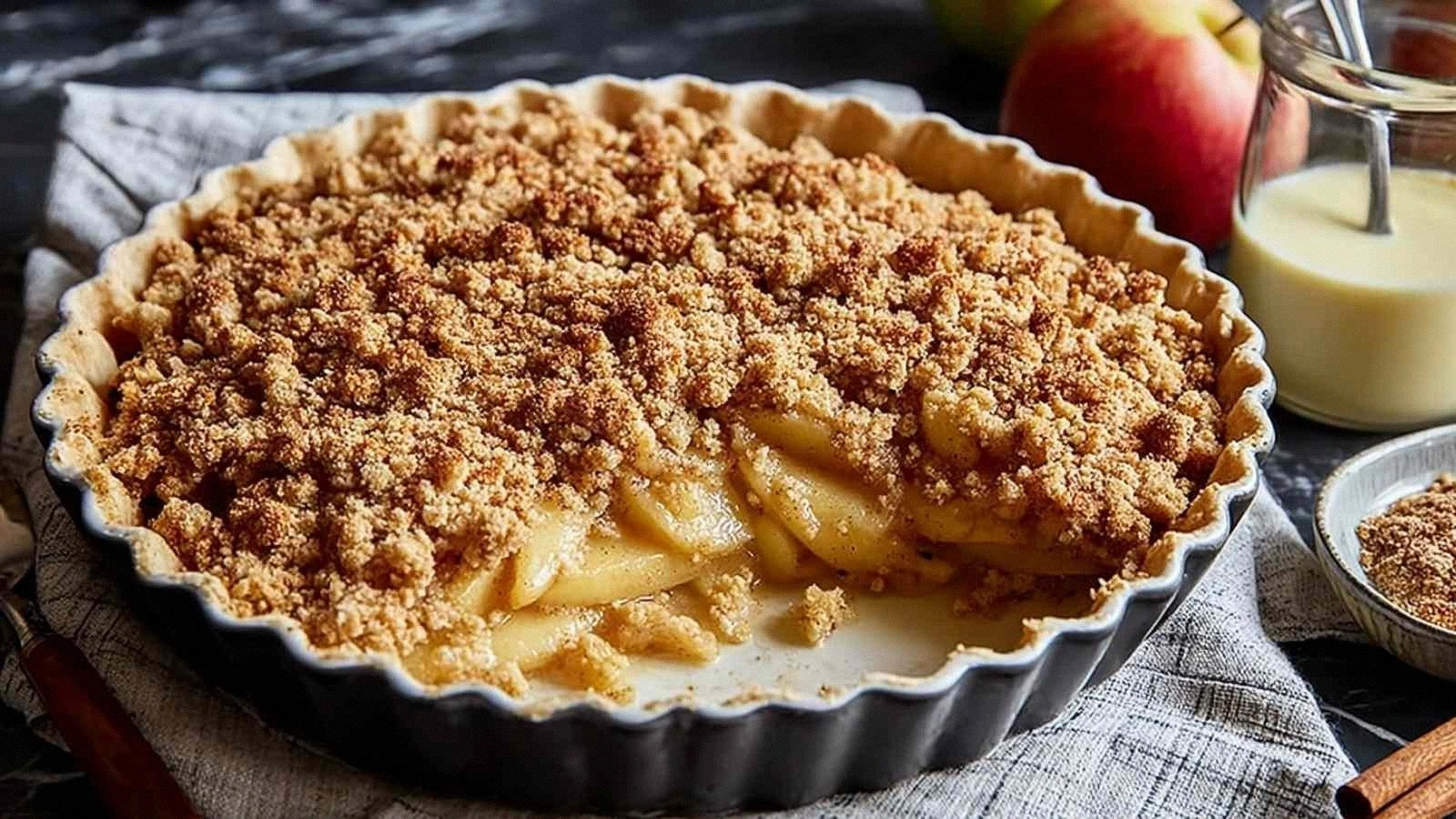 Fall Apple Crumble Pie