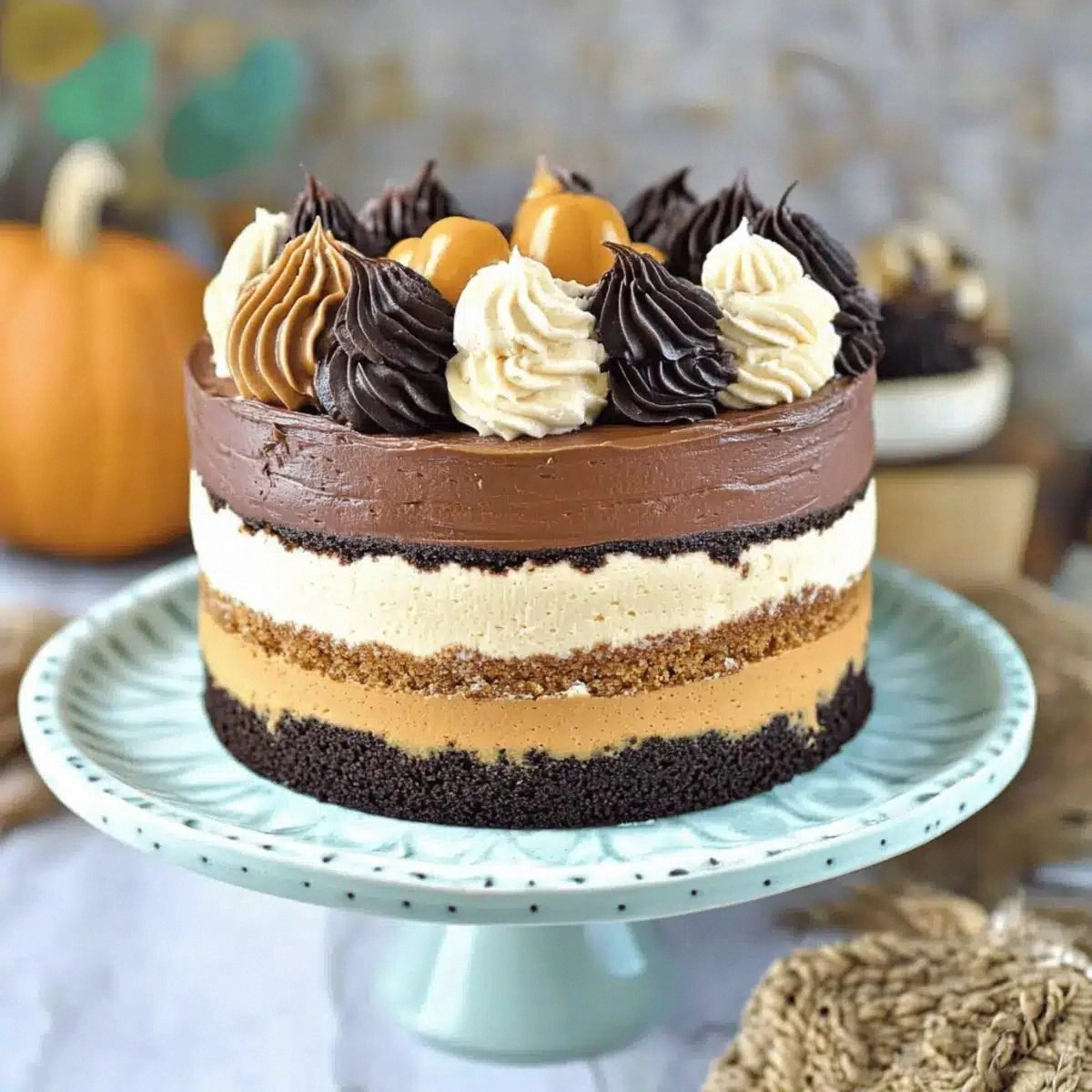 Fall in Love with Pumpkin Chocolate Mousse Cake Bliss