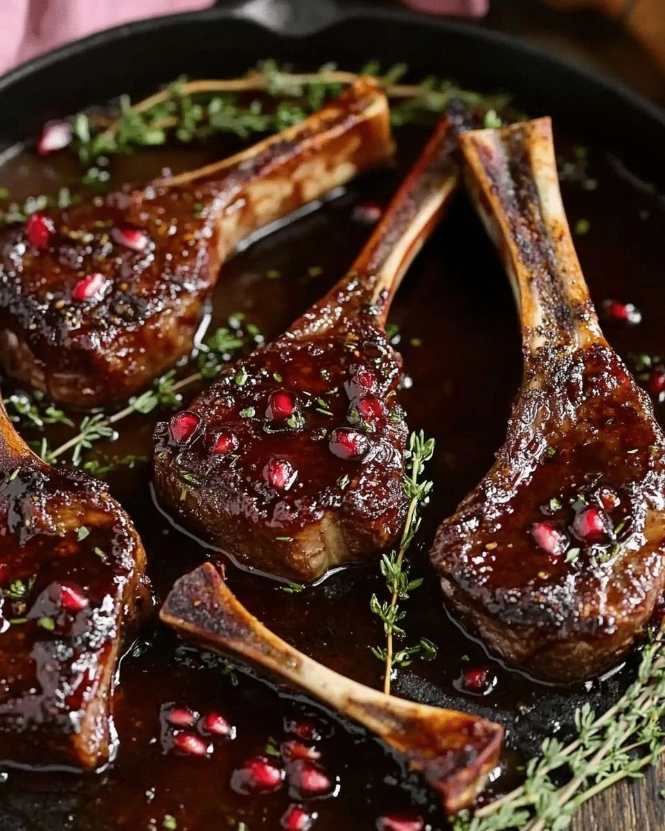 Fancy Pomegranate Lamb Chops