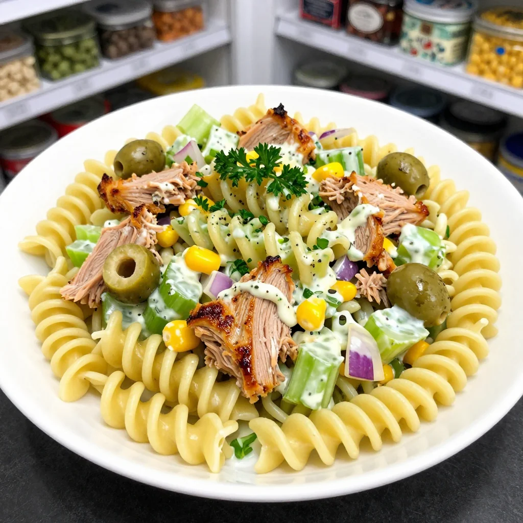 Pantry Clean-Out Canned Tuna And Pasta Salad