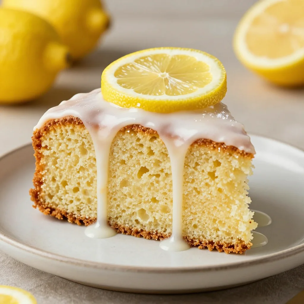 Melt in Your Mouth Lemon Pound Cake with Glaze