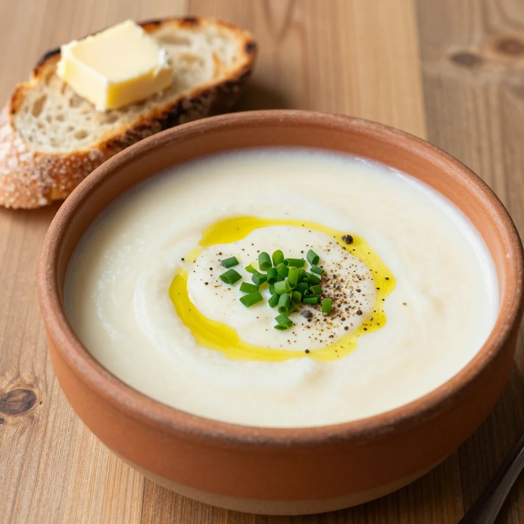 Pantry Challenge Creamy Cauliflower and Leek Soup