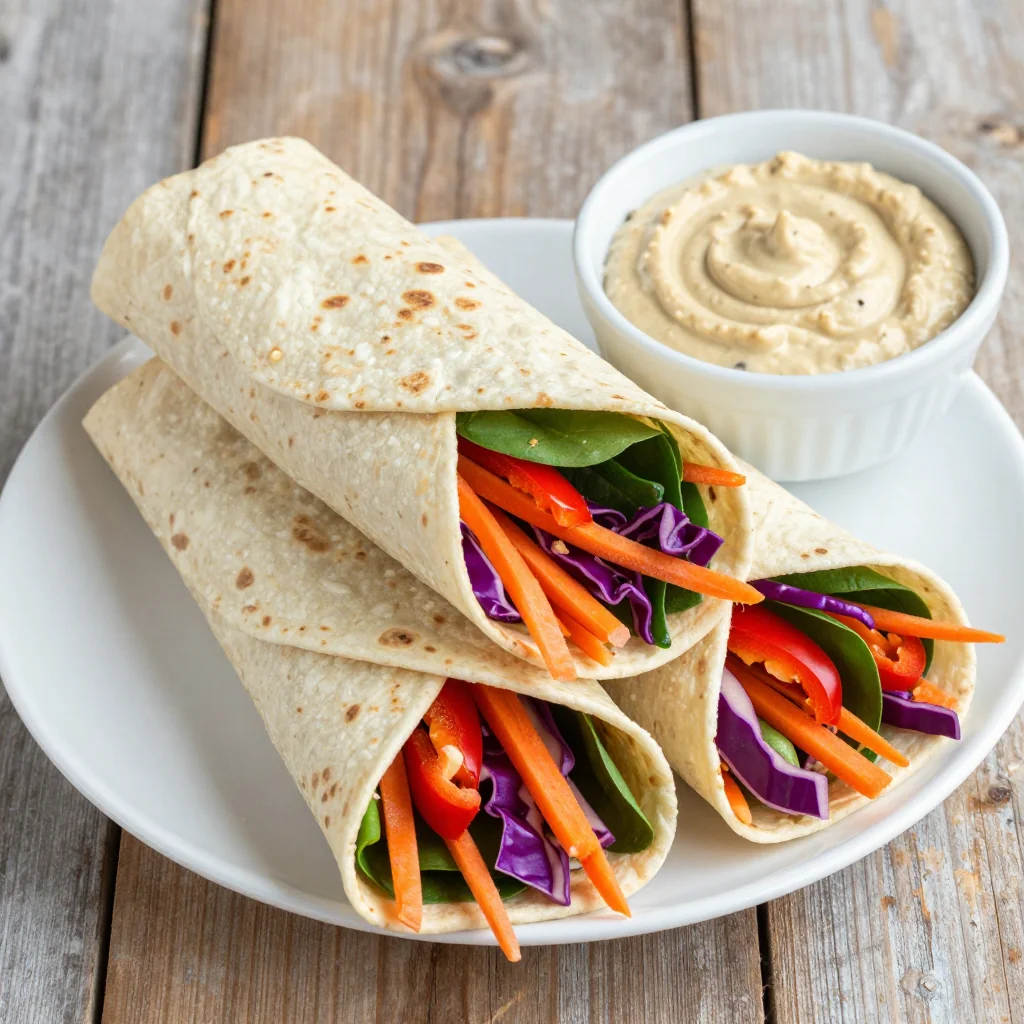 Rainbow Veggie Wraps For A Fresh And Easy Lunch