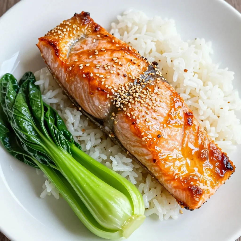Baked Salmon With Honey Glaze And Sesame