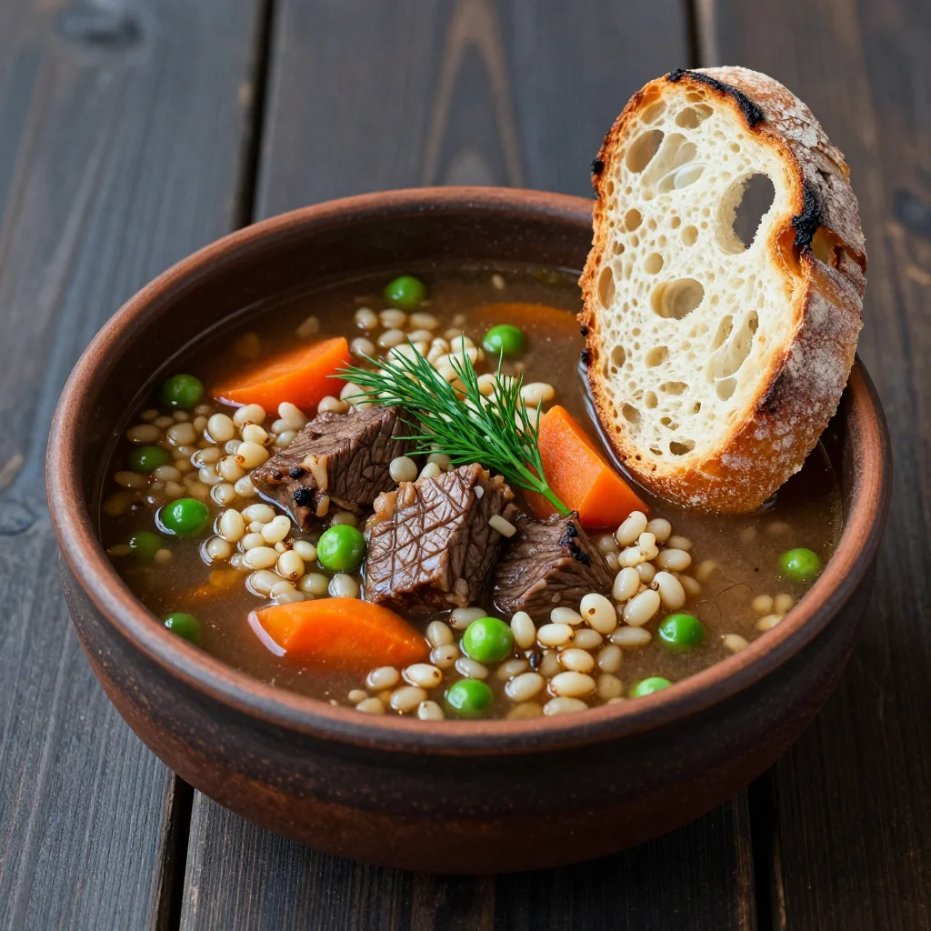 Hearty Beef and Barley Soup for a Cold Winter Day