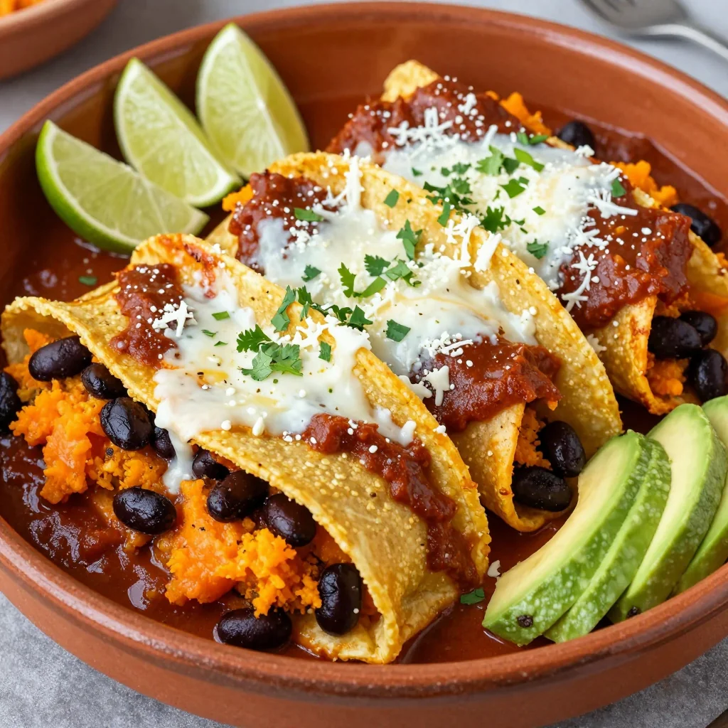 Martin Luther King Jr. Day Sweet Potato and Black Bean Enchiladas
