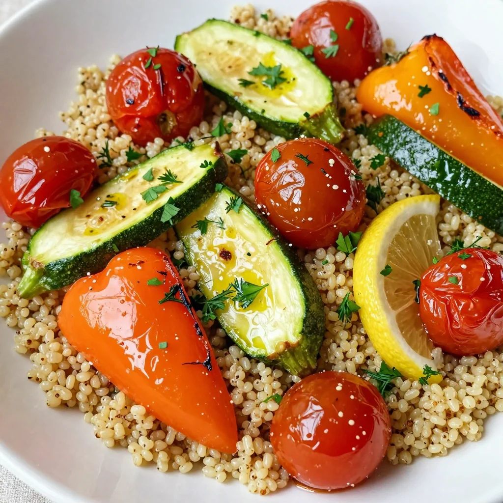 Lemon Herb Quinoa With Roasted Vegetables