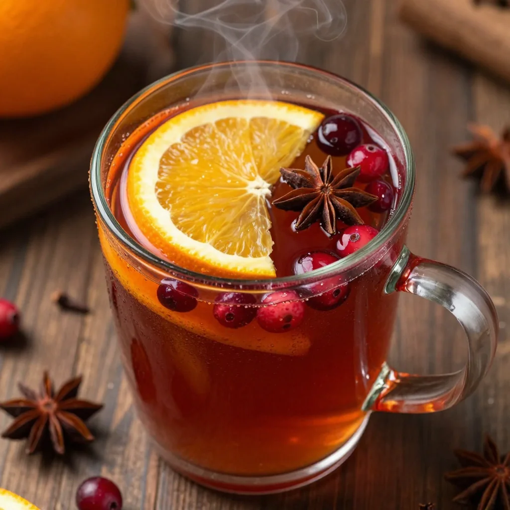 Winter Warmth Spiced Mulled Cider with Orange and Cloves