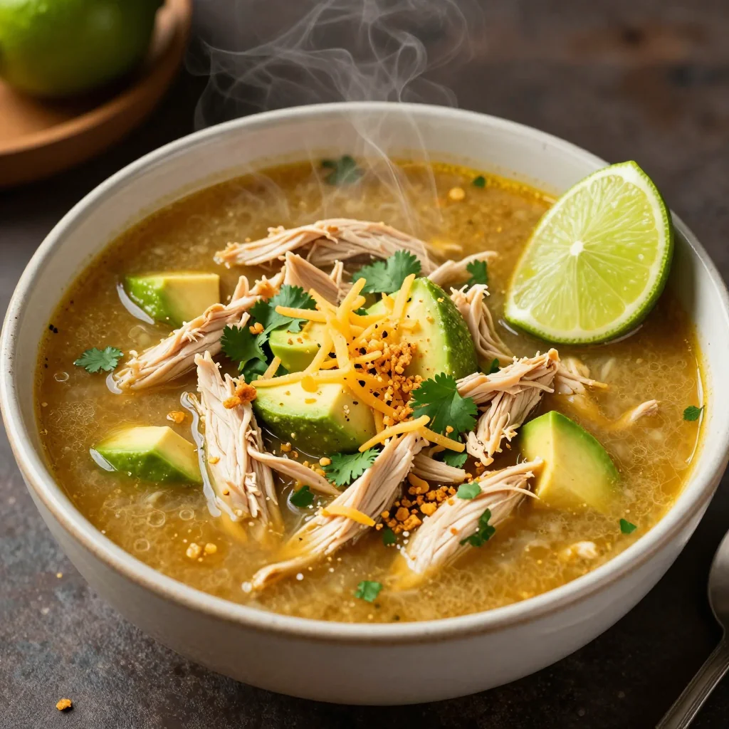 Keto Chicken Tortilla Soup for New Year Meal Prep