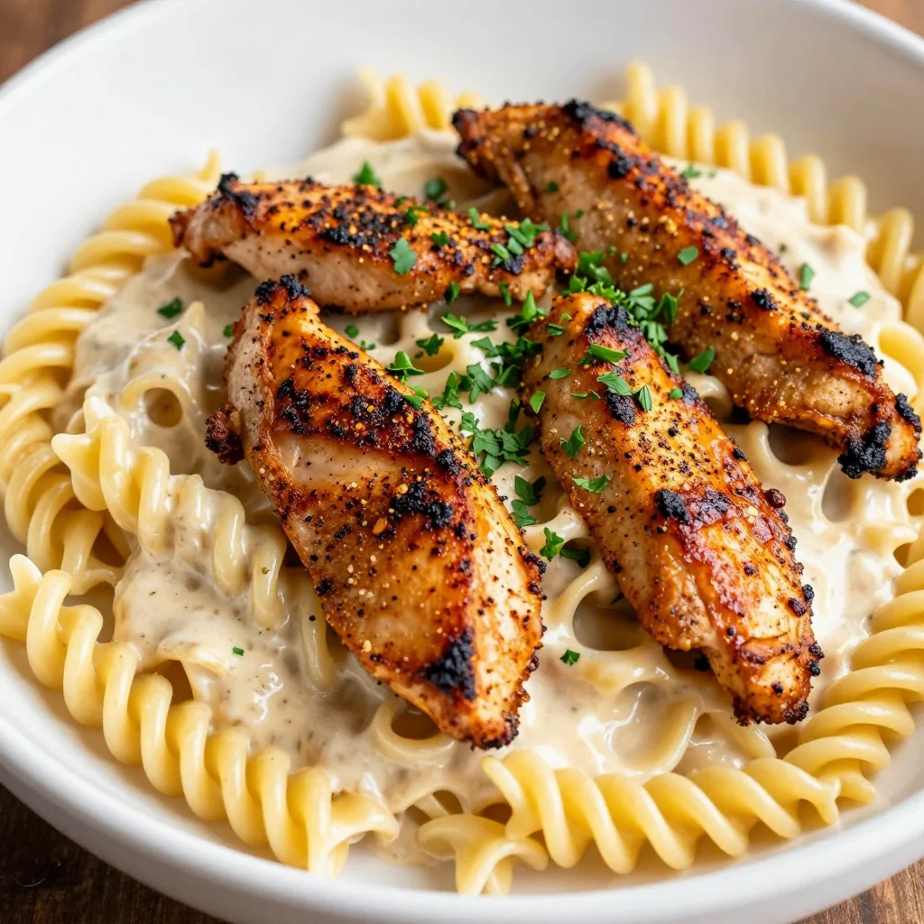 Quick Cajun Chicken Pasta with Creamy Alfredo Sauce