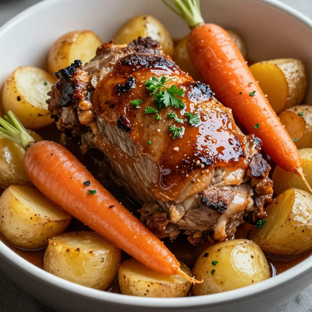 Slow Cooker Pork Roast with Potatoes and Carrots