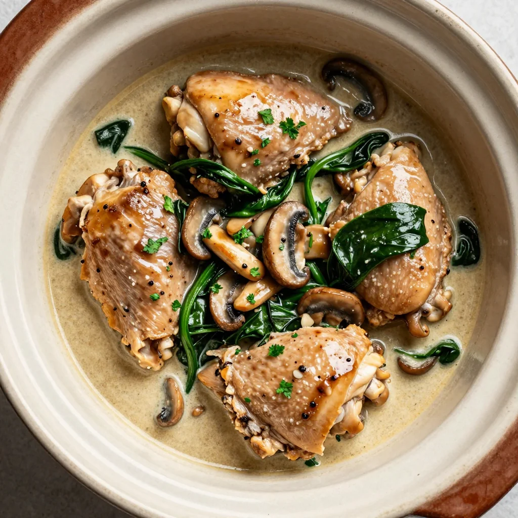 Slow Cooker Creamy Chicken and Mushroom for Comfort