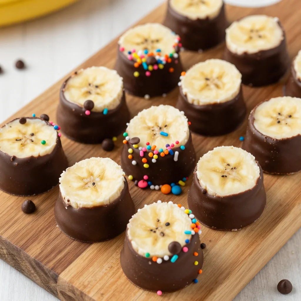 Kid Friendly Chocolate Covered Banana Bites