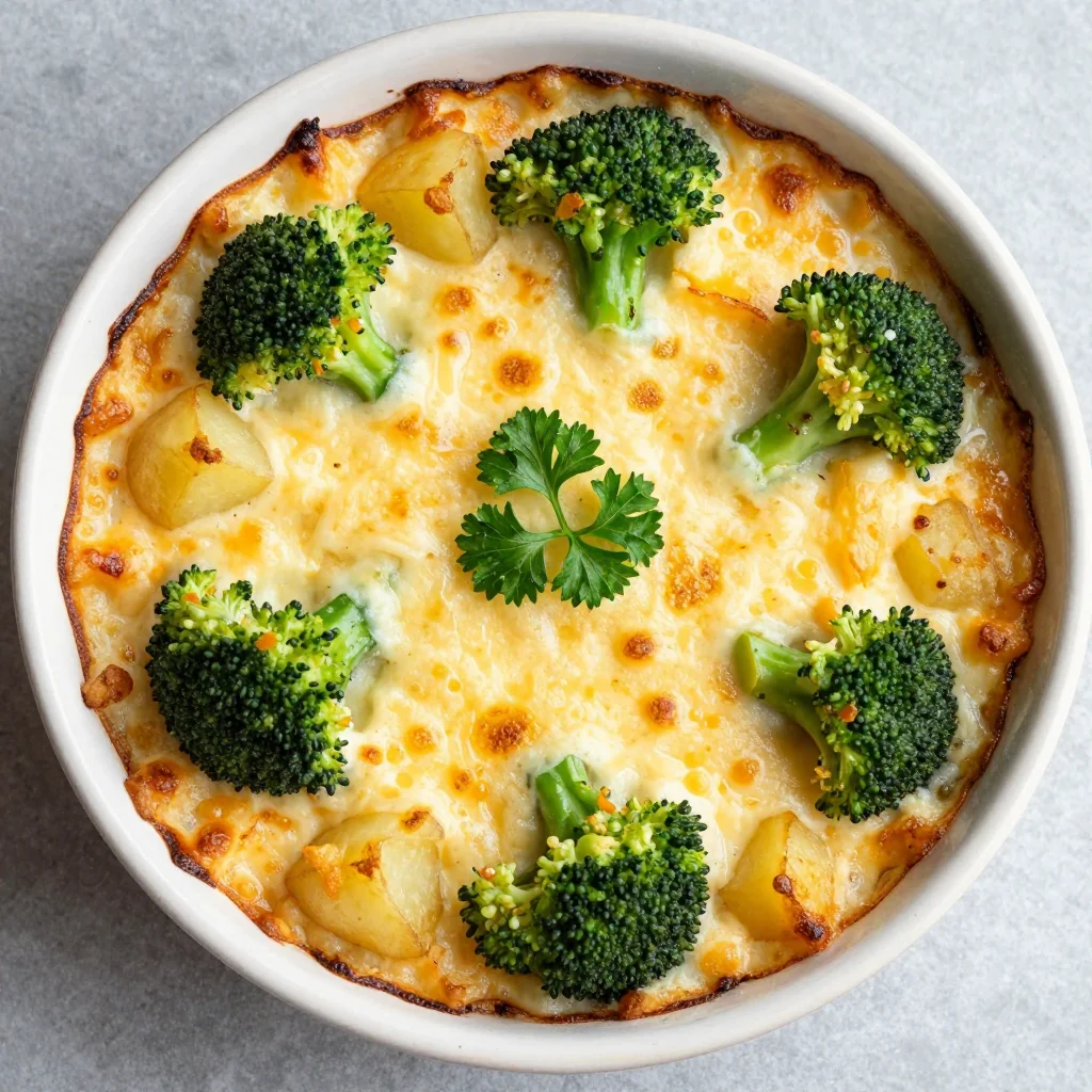 Kid-Friendly Cheesy Broccoli and Potato Bake for Dinner