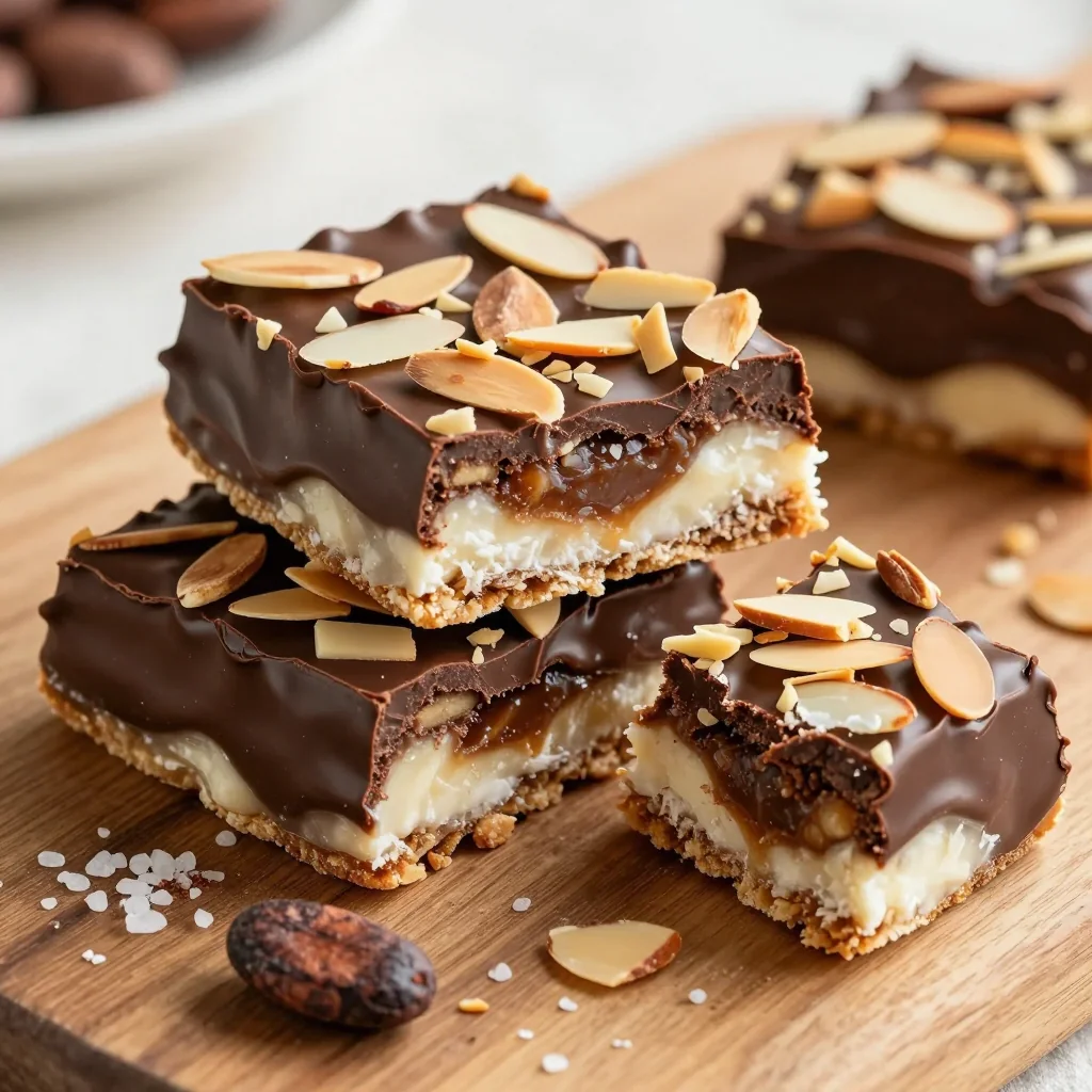 Healthy No Bake Almond Joy Bars for Dessert
