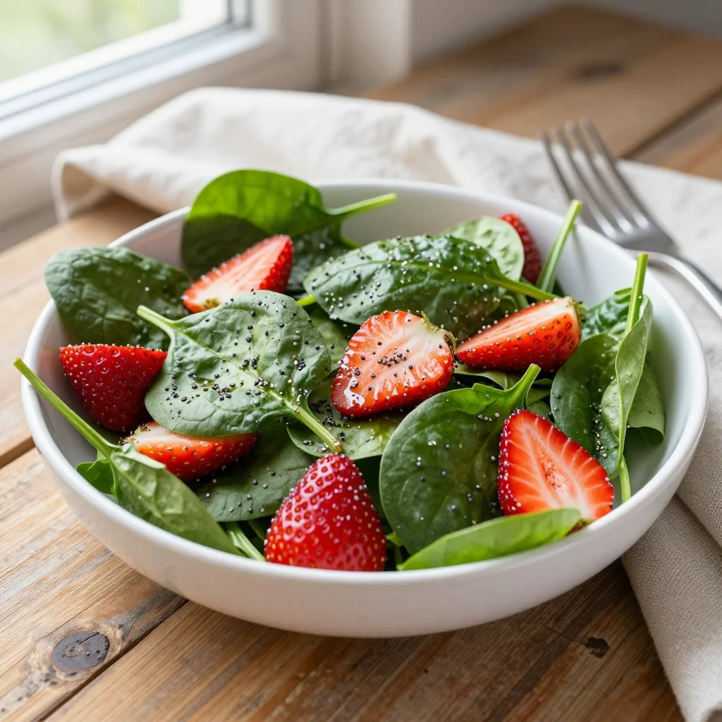 Spinach Strawberry Salad with Poppyseed
