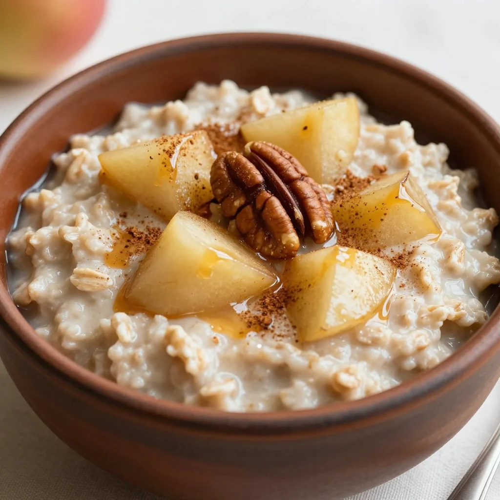 Warm Cinnamon Apple Oatmeal with a Hint of Nutmeg