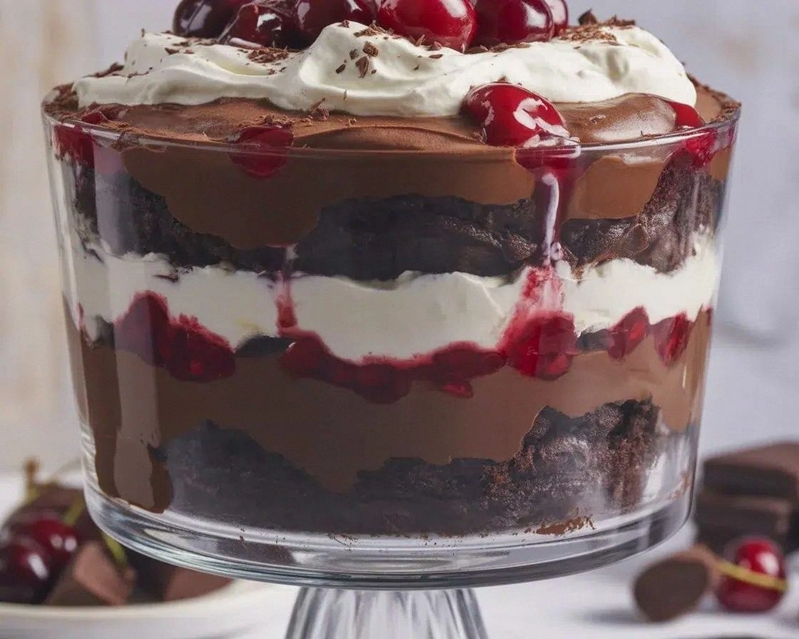 Festive Black Forest Trifle fo