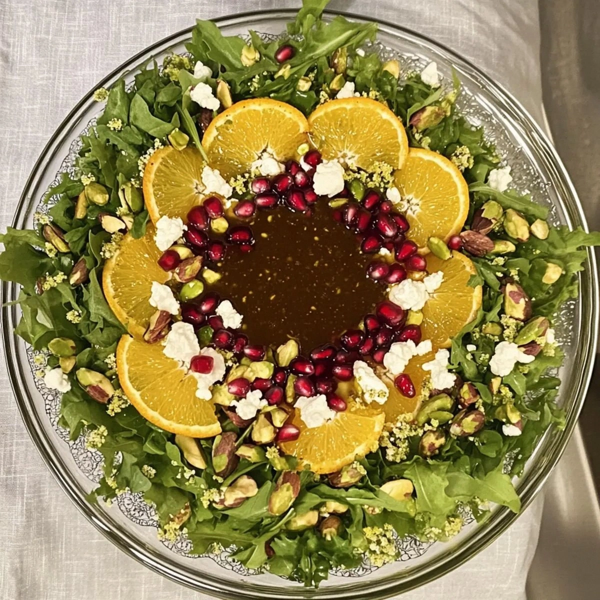Festive Christmas Salad with Citrus Vinaigrette Delight