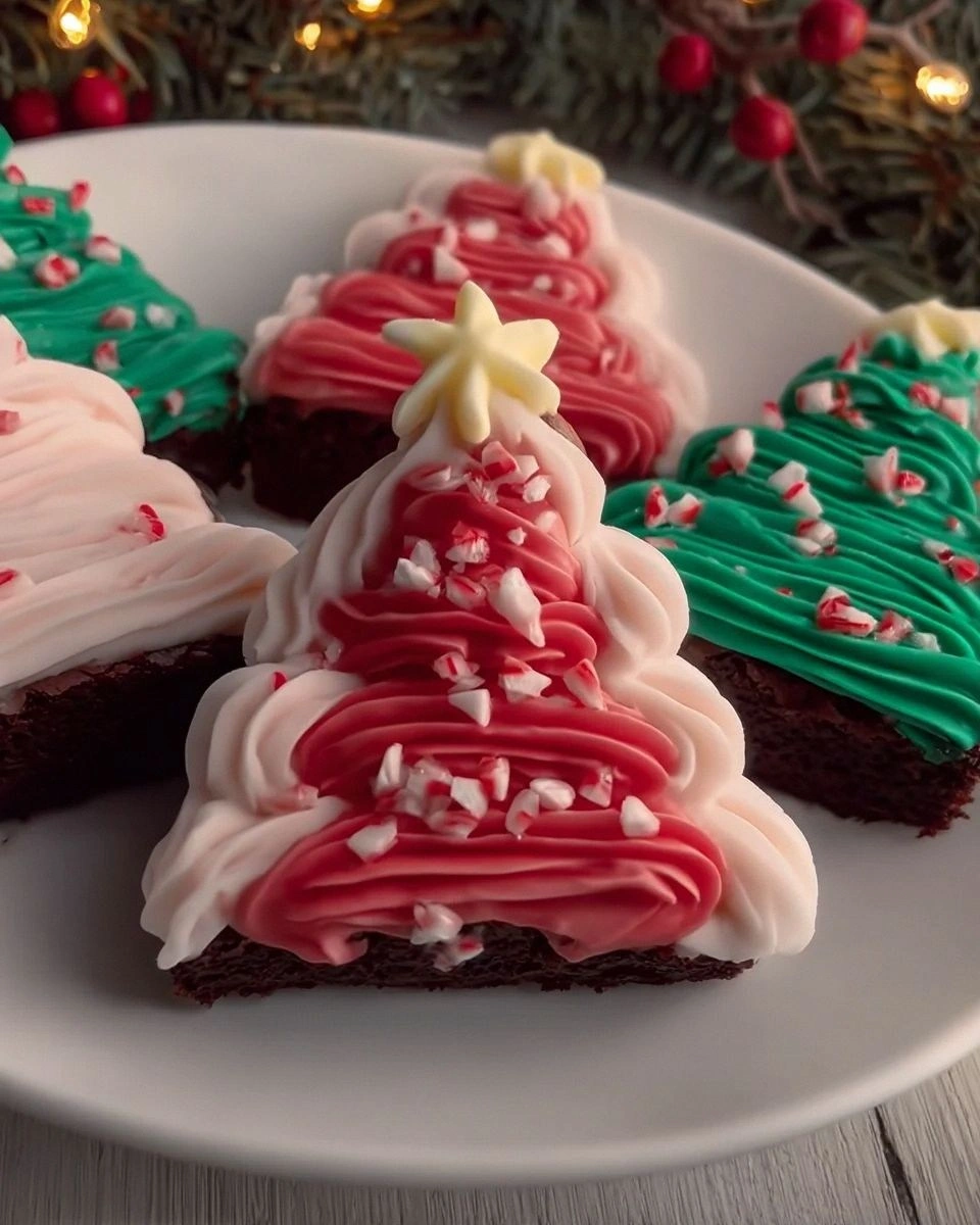 Festive Frosted Christmas Brownies