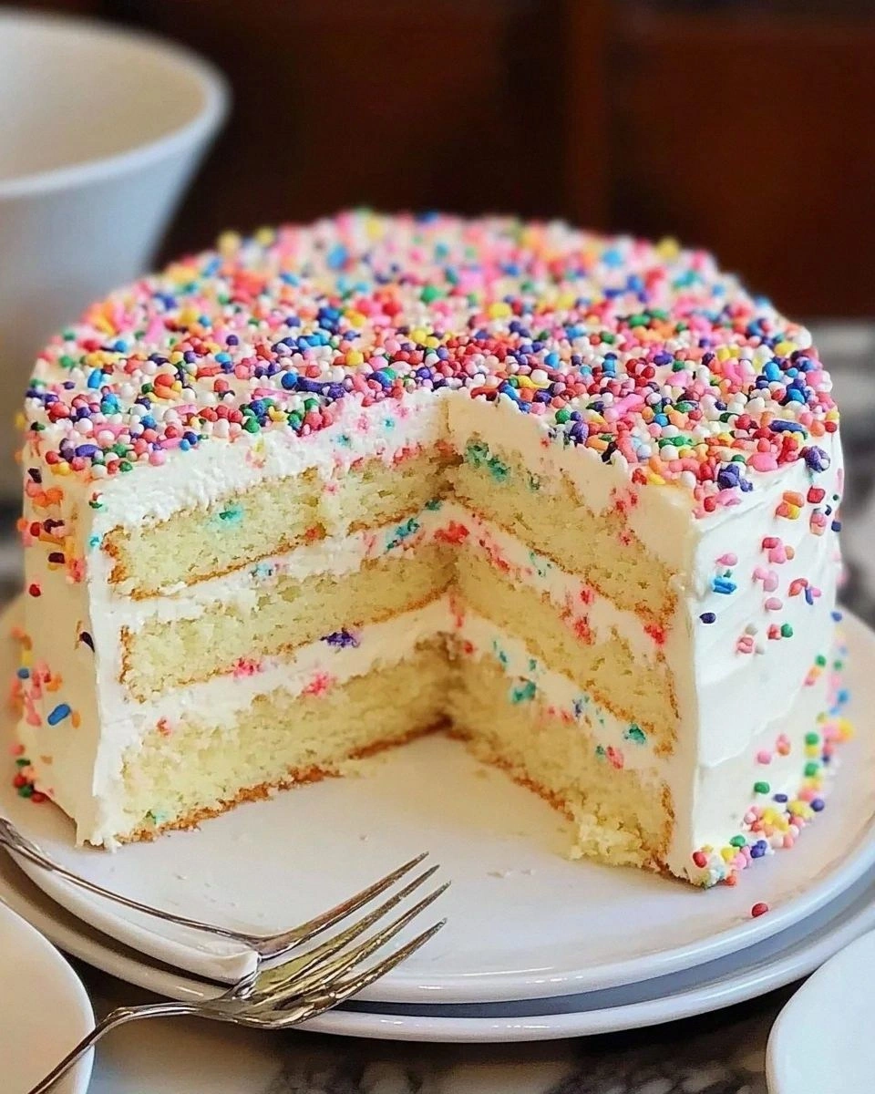 Festive Funfetti Cheesecake Layer Cake: A Showstopping Celebration Treat