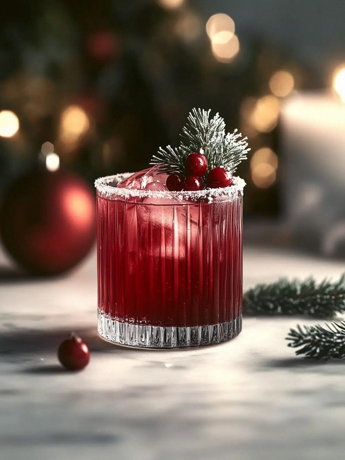 Festive Red Christmas Gin Cock