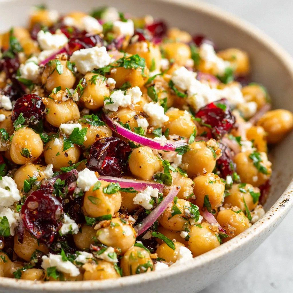 Feta and Cranberry Chickpea Sa