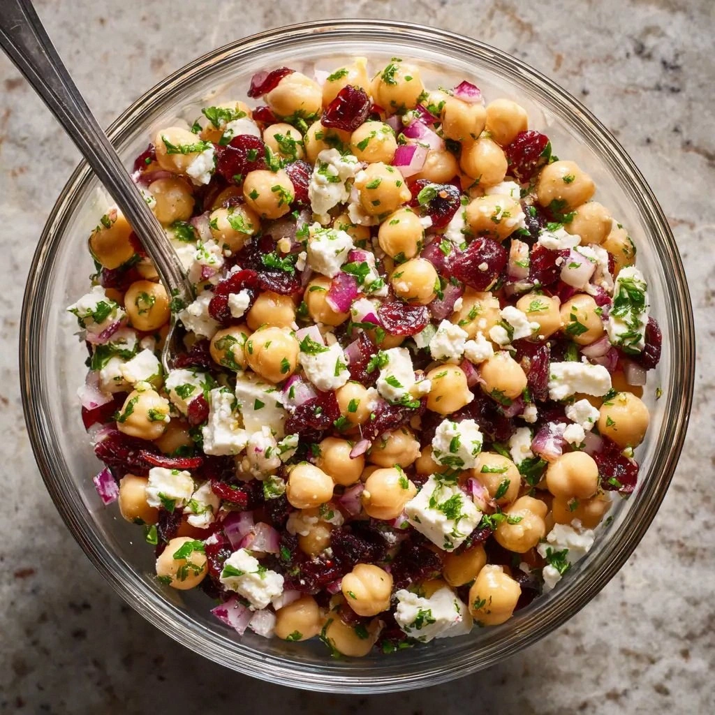 Feta and Cranberry Chickpea Sa