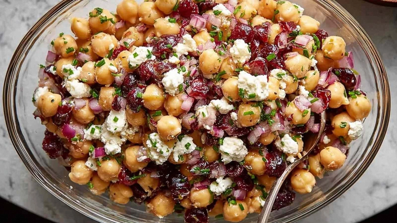 Feta and Cranberry Chickpea Sa