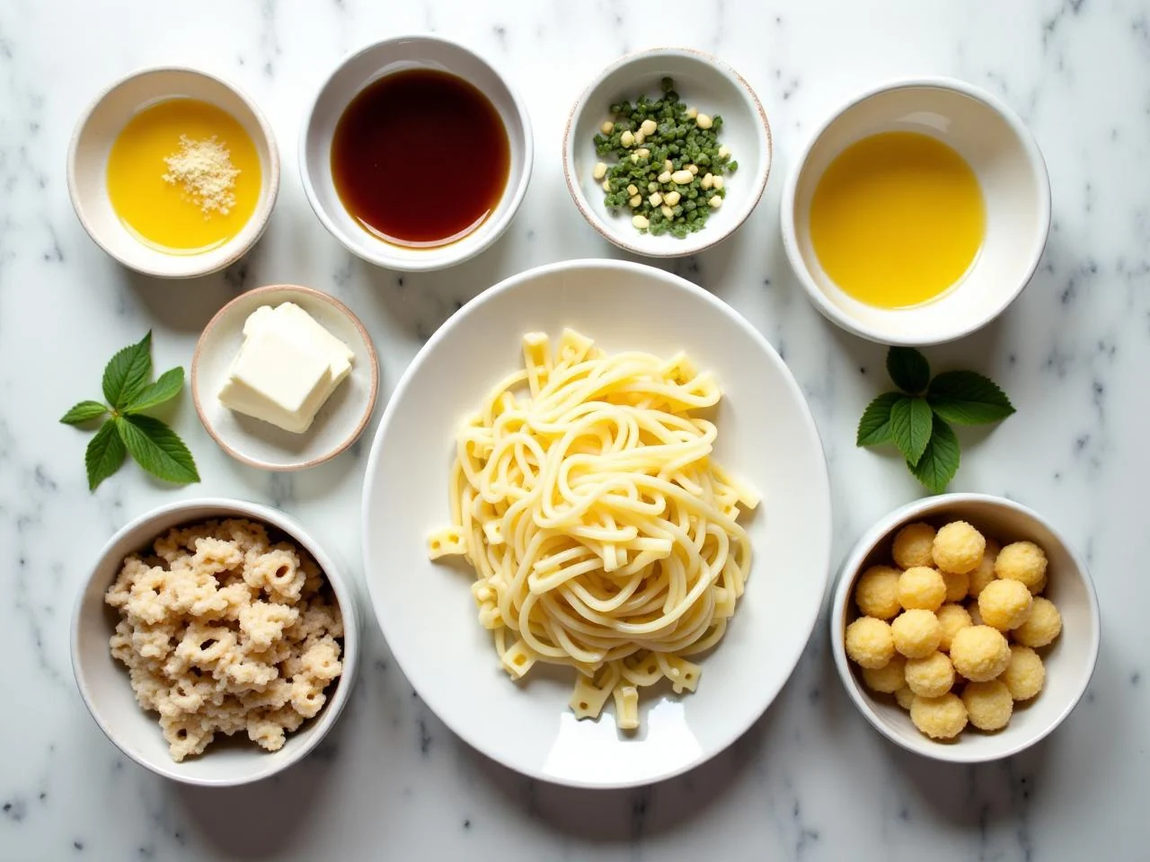 Ingredients for Fettuccine Alfredo