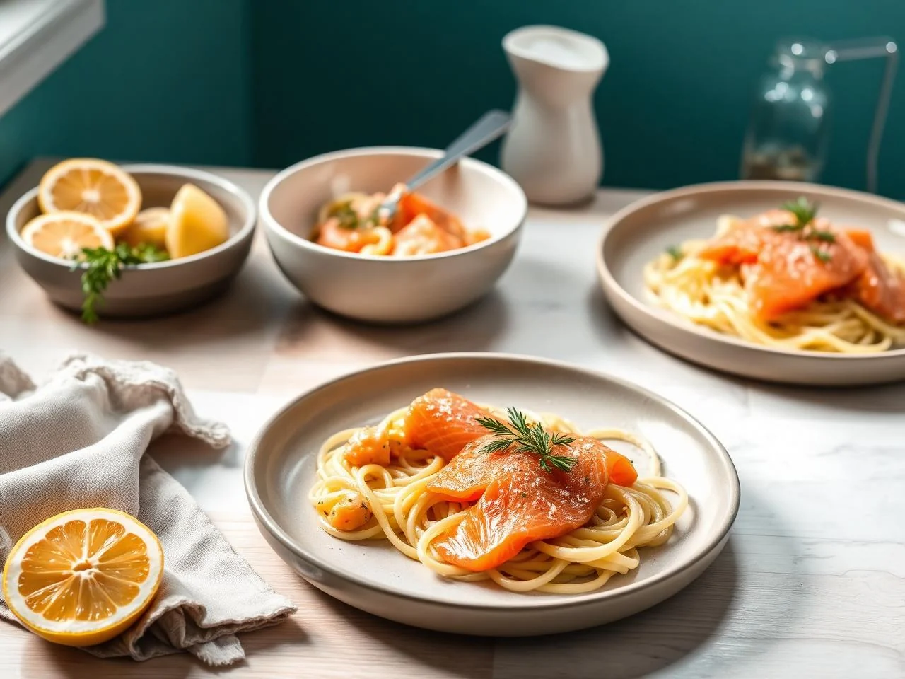 Fettuccine With Smoked Salmon