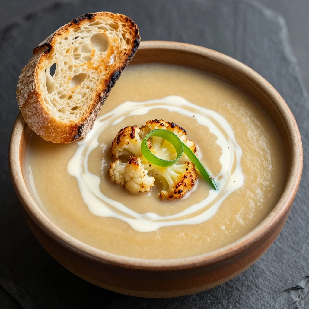 Creamy Cauliflower and Leek Soup for Detox