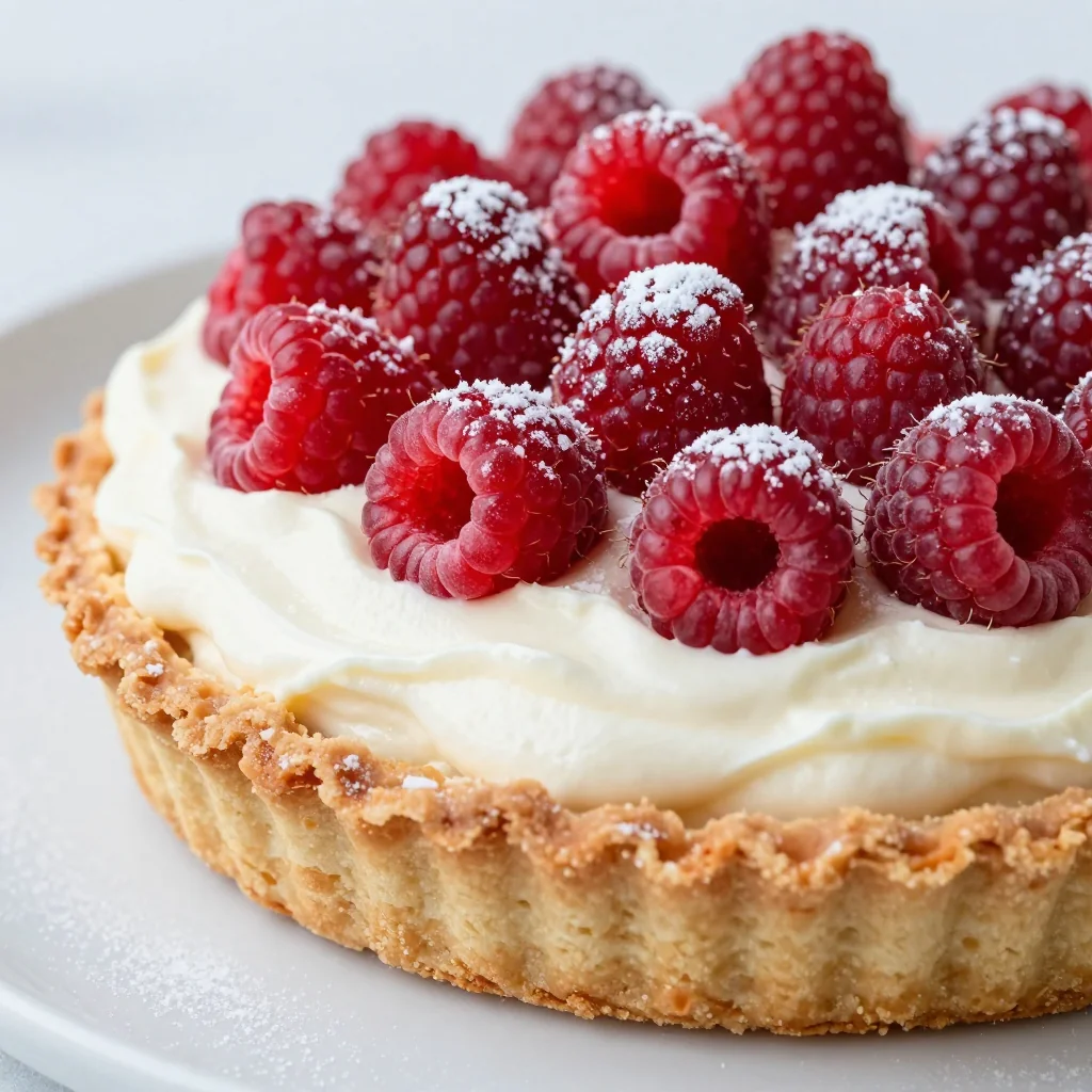 Indulgent Keto Raspberry Cream Pie for a Tart Dessert