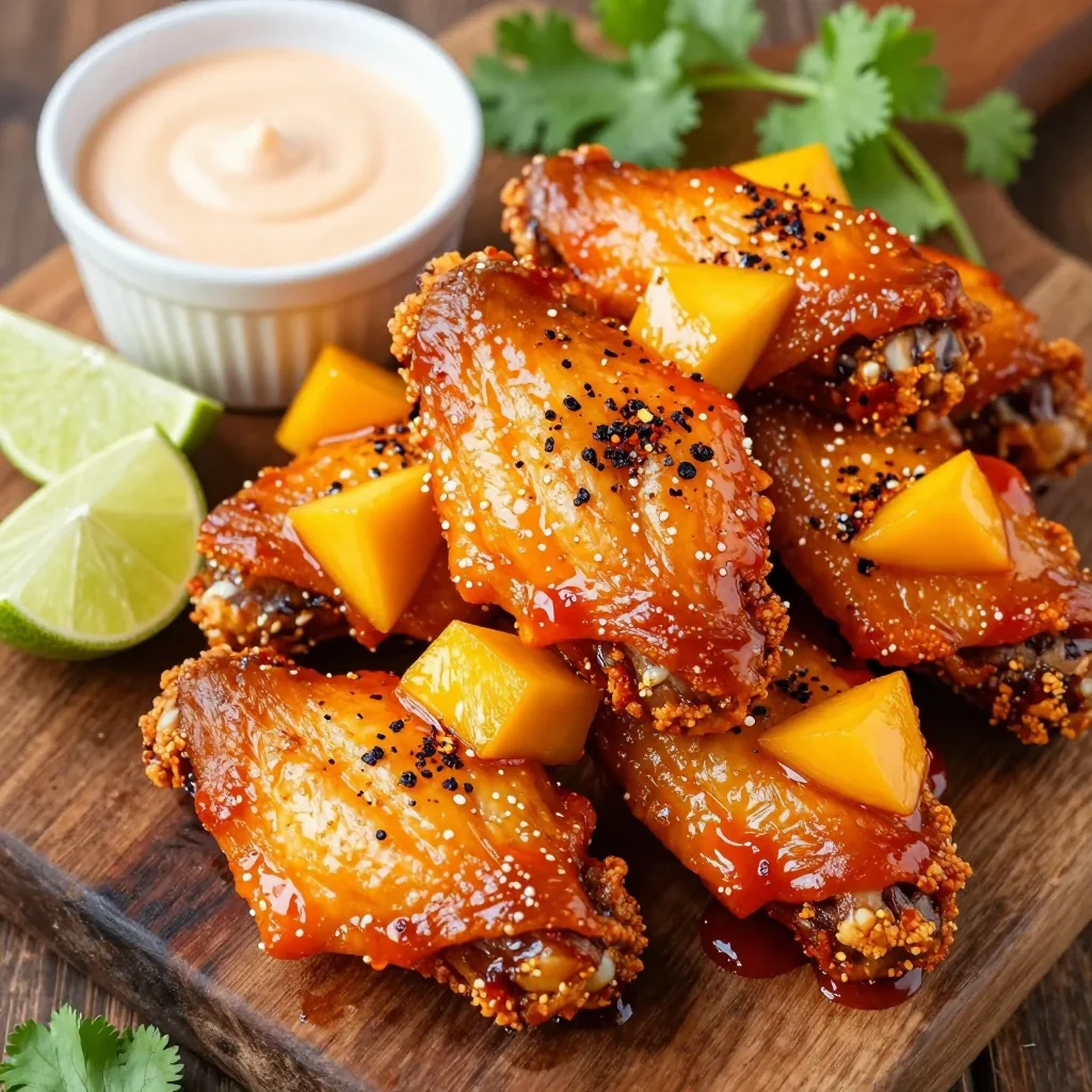 Spicy Mango Habanero Wings for Playoff Party Heat