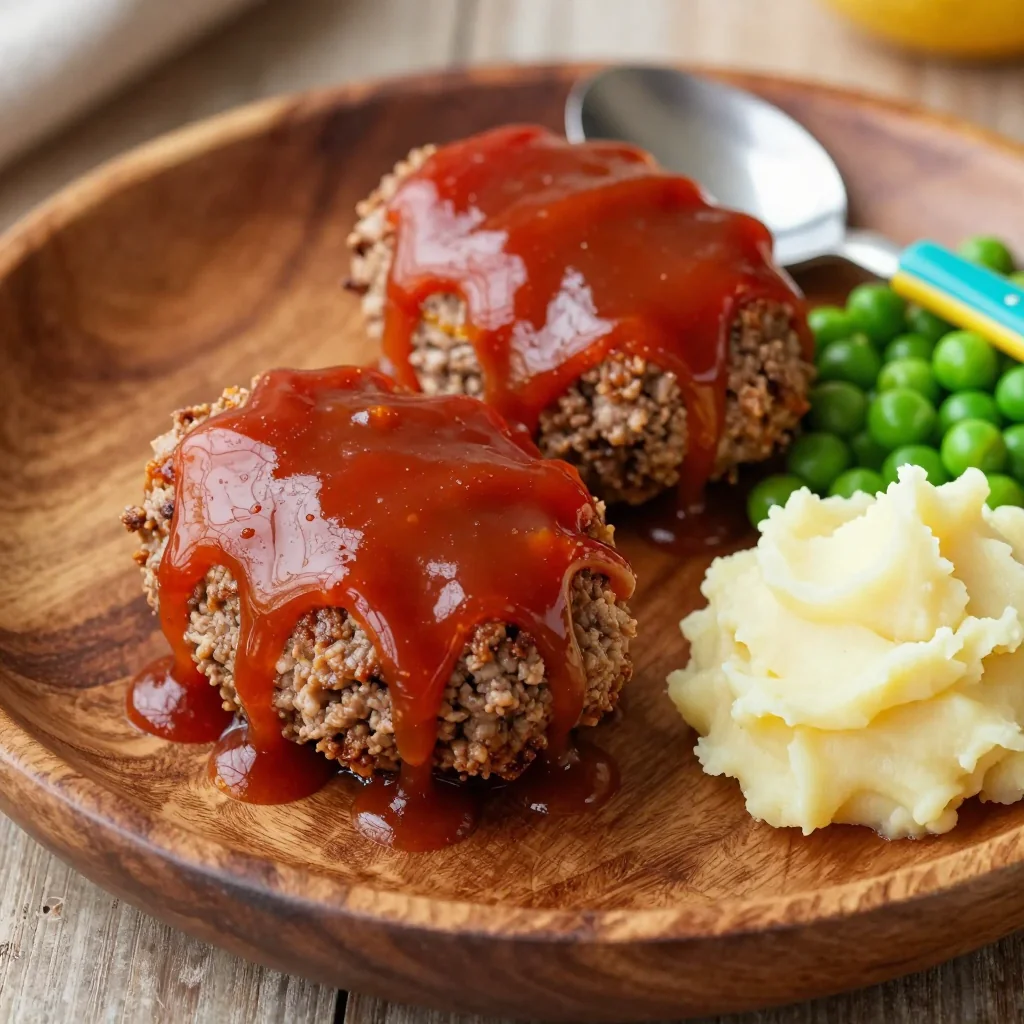 Kid-Friendly Mini Meatloaves with a Sweet Ketchup Glaze