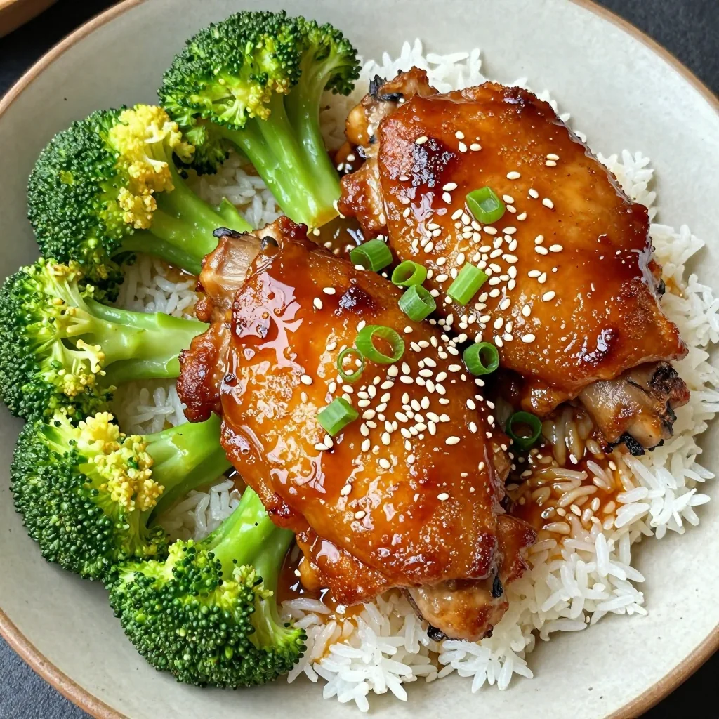 Baked Chicken Thighs with Honey and Soy Sauce Glaze
