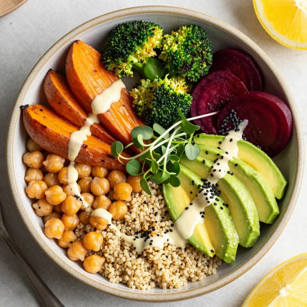 Hearty Quinoa Bowl With Veggies for New Year's Energy