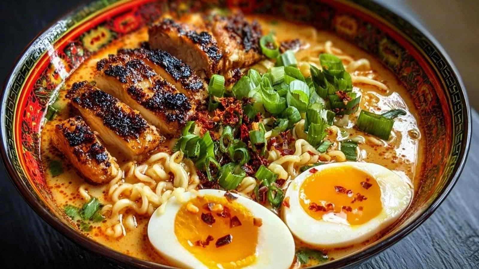 Fiery Chicken Ramen with Spicy