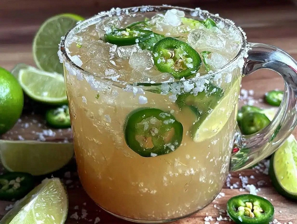 Fiery Spicy Jalapeño Margarita Pitcher Recipe Easy Perfect Party Drink